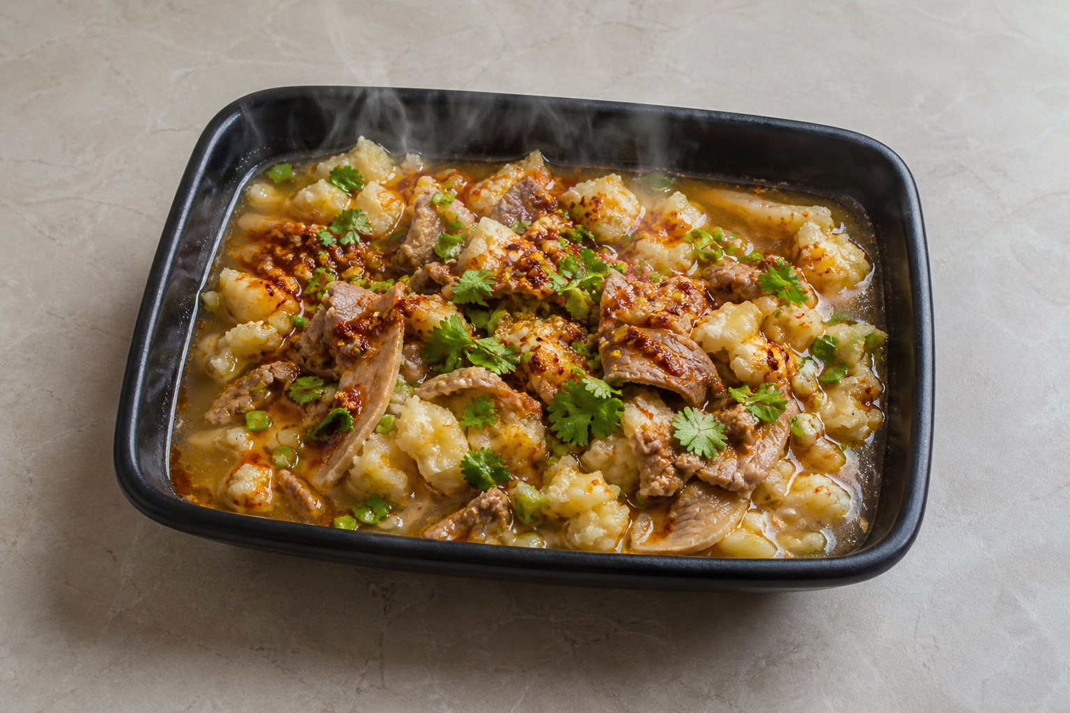Northwest Chinese hot oil paomo bread soup P02 — China dish