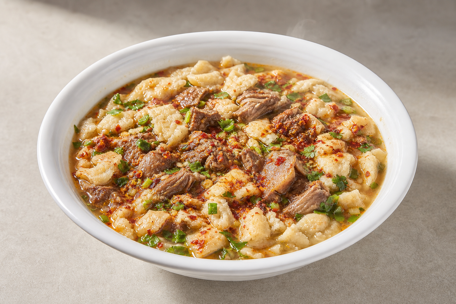 Northwest Chinese hot oil paomo bread soup P04 — China dish