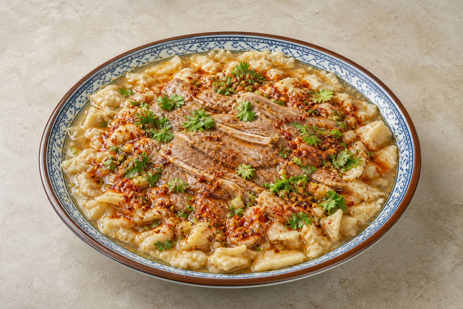 Northwest Chinese hot oil paomo bread soup P10 — China dish