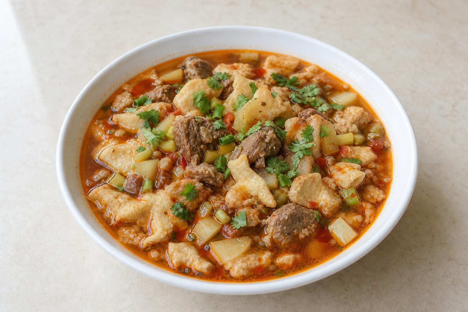 Northwest Chinese saozi paomo bread soup P04 — China dish