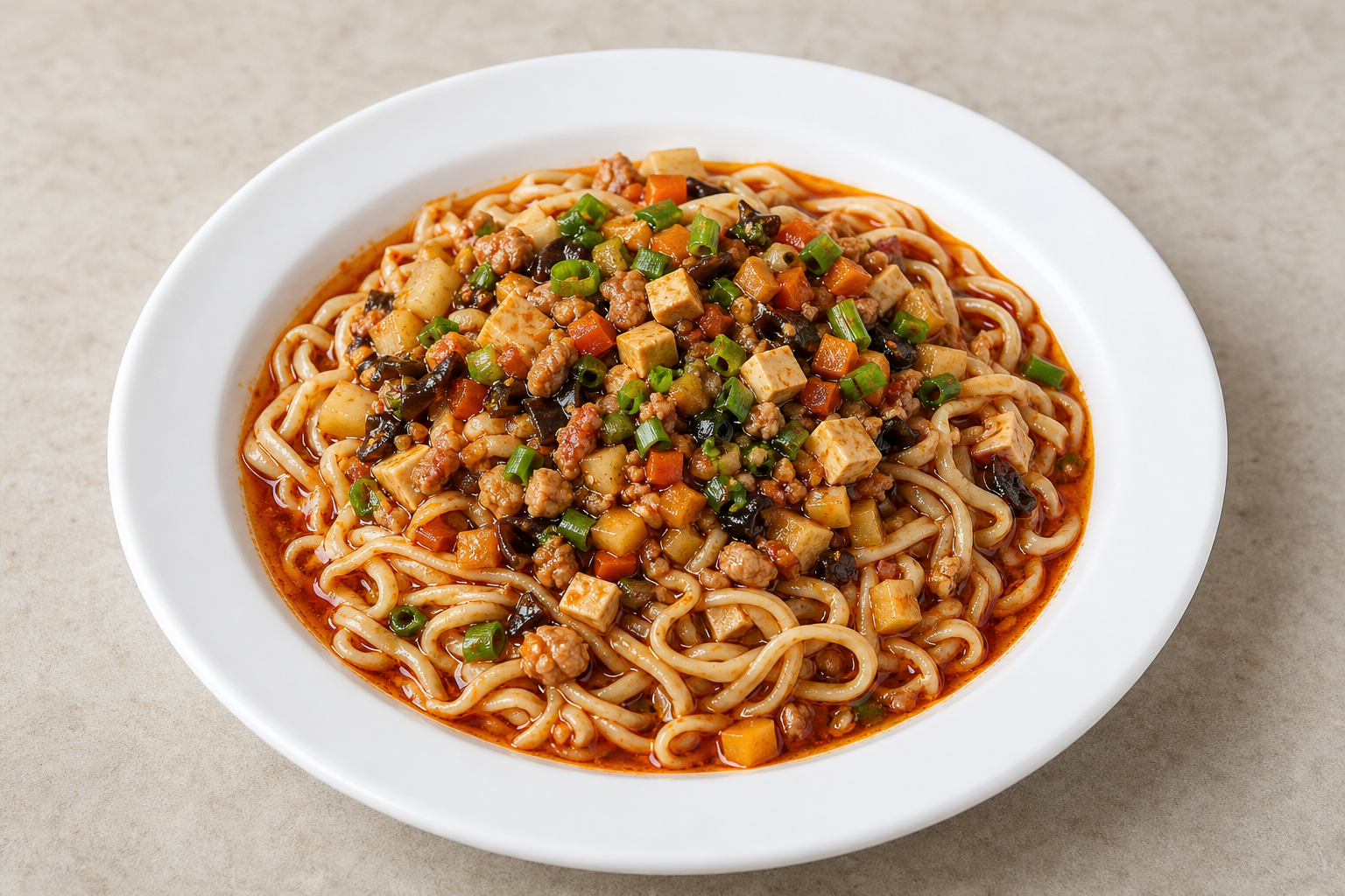 Signature Northwest Chinese Shaanxi saozi noodles — China dish