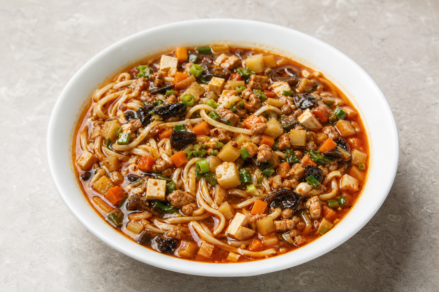 Signature Northwest Chinese Shaanxi saozi noodles — China dish