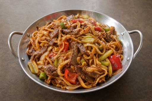 Signature Northwest Chinese Xinjiang laghman noodles — China dish