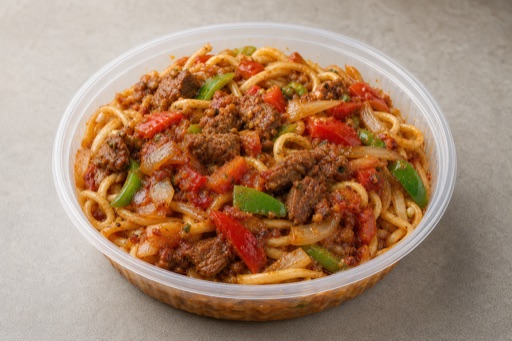Signature Northwest Chinese Xinjiang laghman noodles — China dish