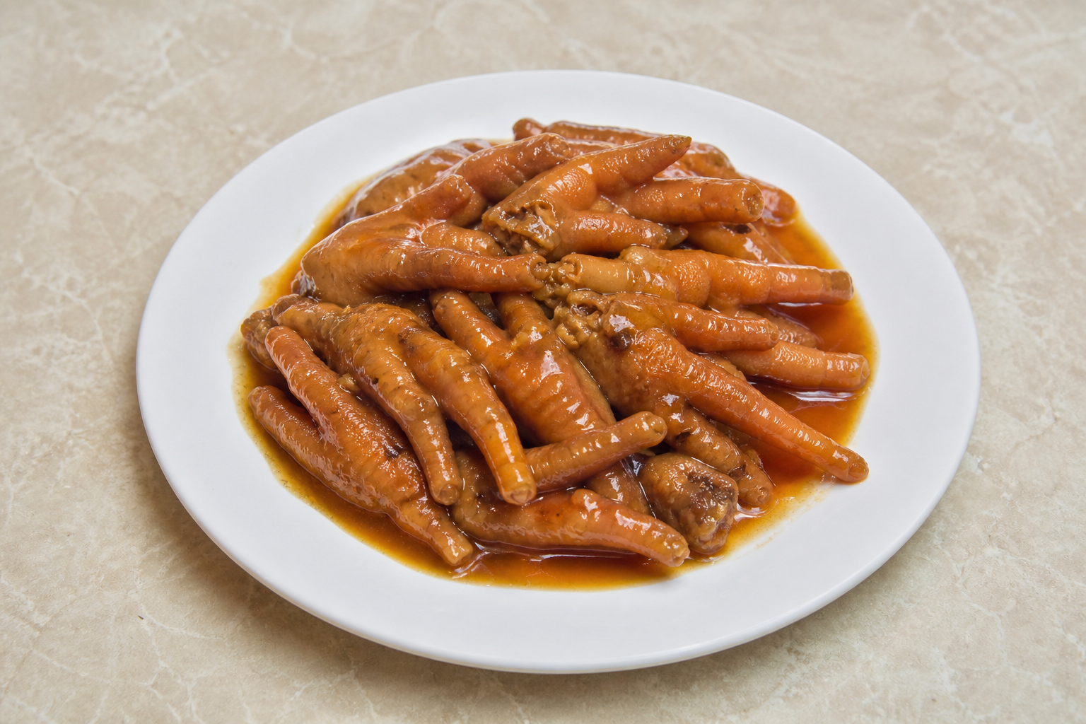 braised chicken feet in abalone sauce P01 — China dish
