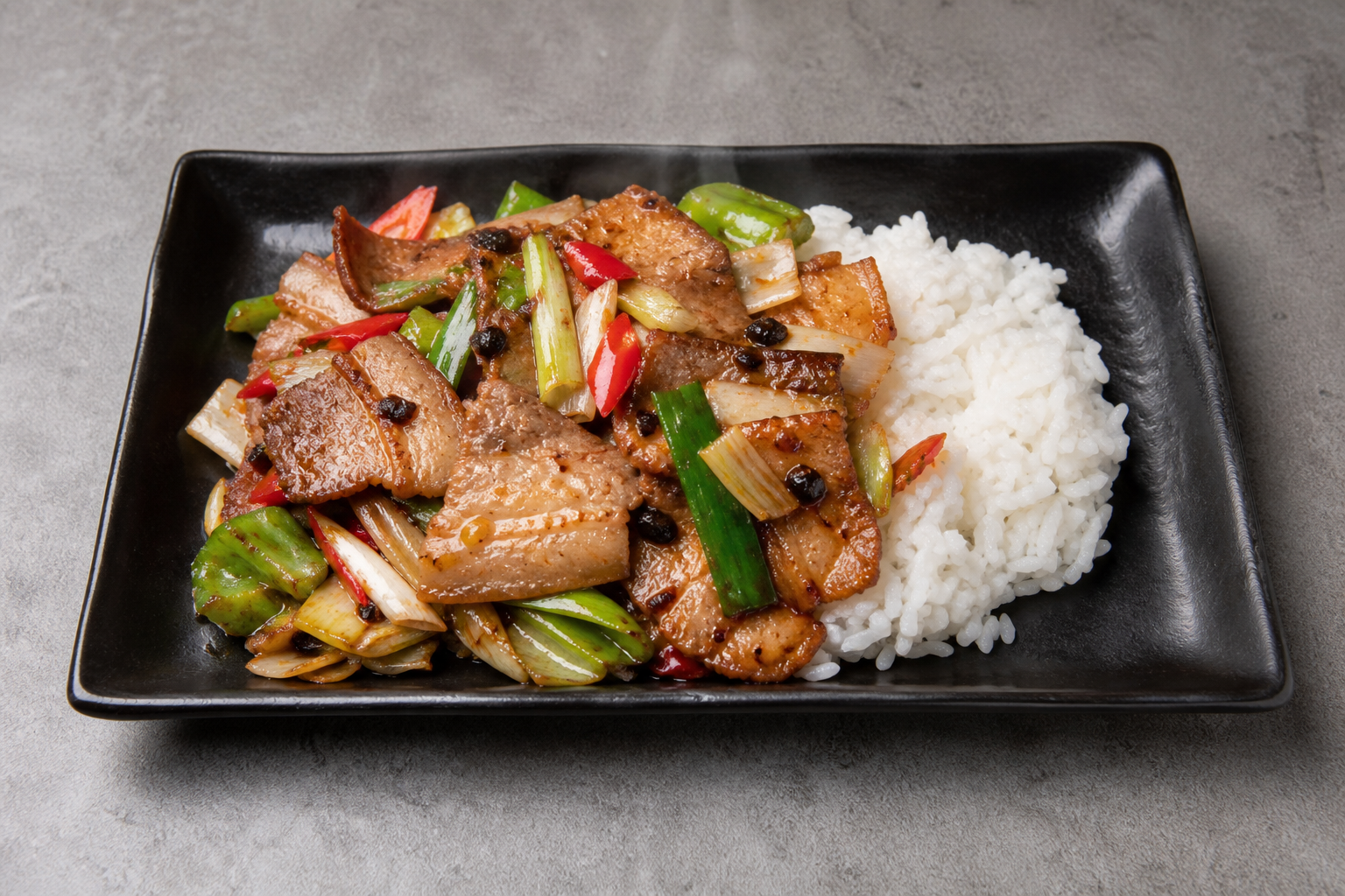 Photorealistic Twice-cooked pork rice P02 food image by VDAMO