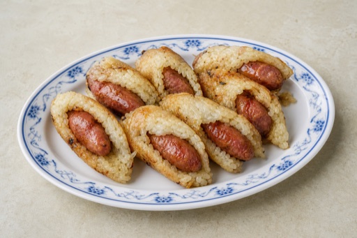 Photorealistic Taiwanese sausage wrapped in sticky rice P03 food image by VDAMO