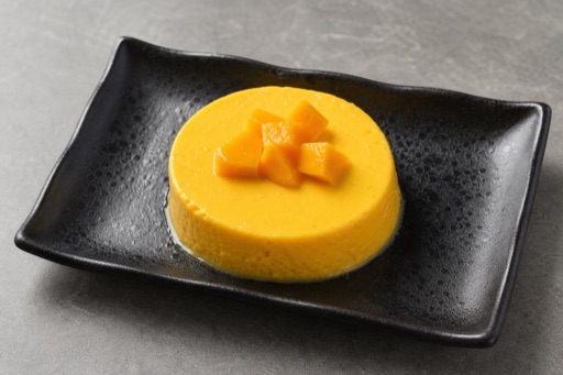 Photorealistic CZ Mango pudding cup dessert P02 food image by VDAMO