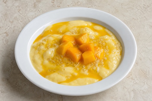 Photorealistic CZ Mango pudding cup dessert P04 food image by VDAMO