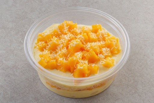 Photorealistic CZ Mango pudding cup dessert P07 food image by VDAMO