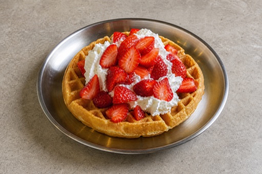 CZ Strawberry cream waffle dessert P05 — Czechia dish