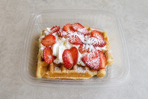 CZ Strawberry cream waffle dessert P07 — Czechia dish