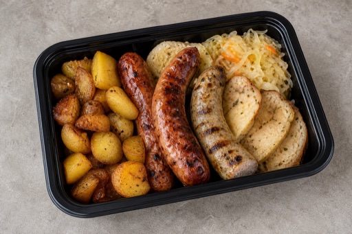 CZ Grilled sausage meal eastern-european P06 — Czechia dish