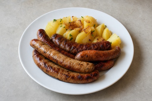 CZ Grilled sausage meal eastern-european P09 — Czechia dish