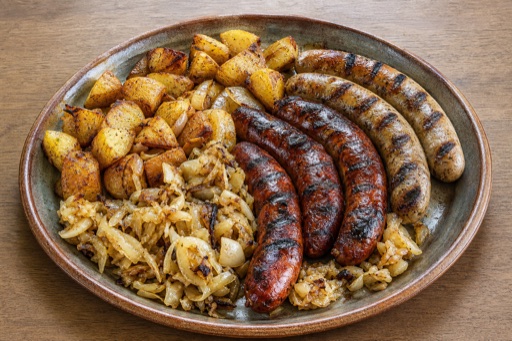 CZ Grilled sausage meal eastern-european P10 — Czechia dish