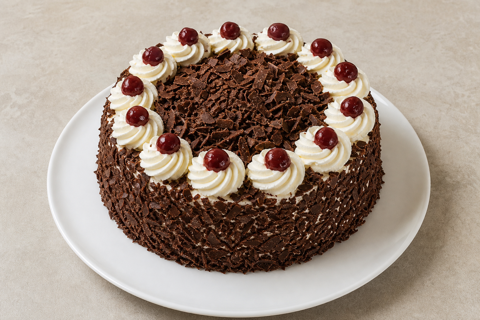 Photorealistic Black Forest cake P01 food image by VDAMO