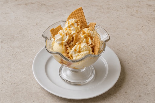 Photorealistic DE Ice cream sundae dessert P01 food image by VDAMO