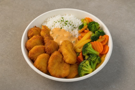 Photorealistic DE Chicken nuggets box fast-food P04 food image by VDAMO
