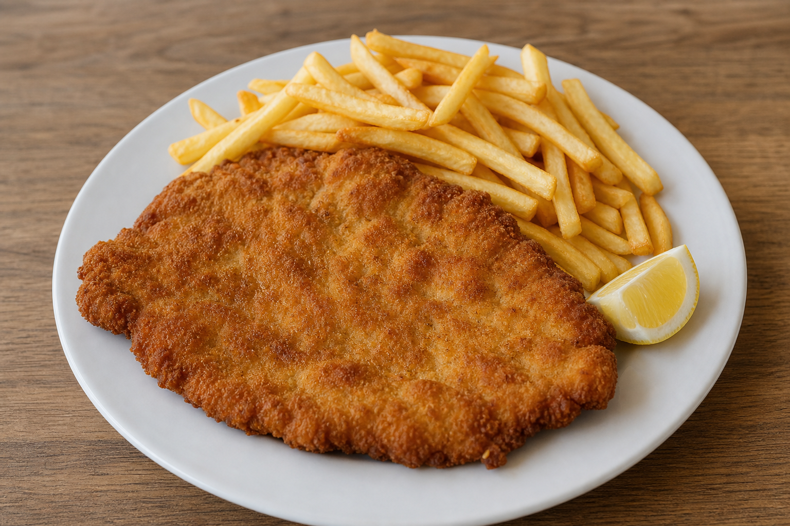 Schnitzel mit pommes