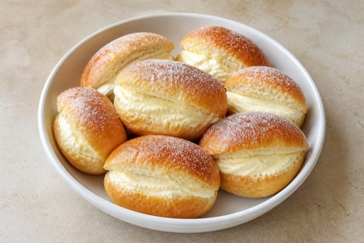DZ Cream filled bun street-food P04 — Algeria dish