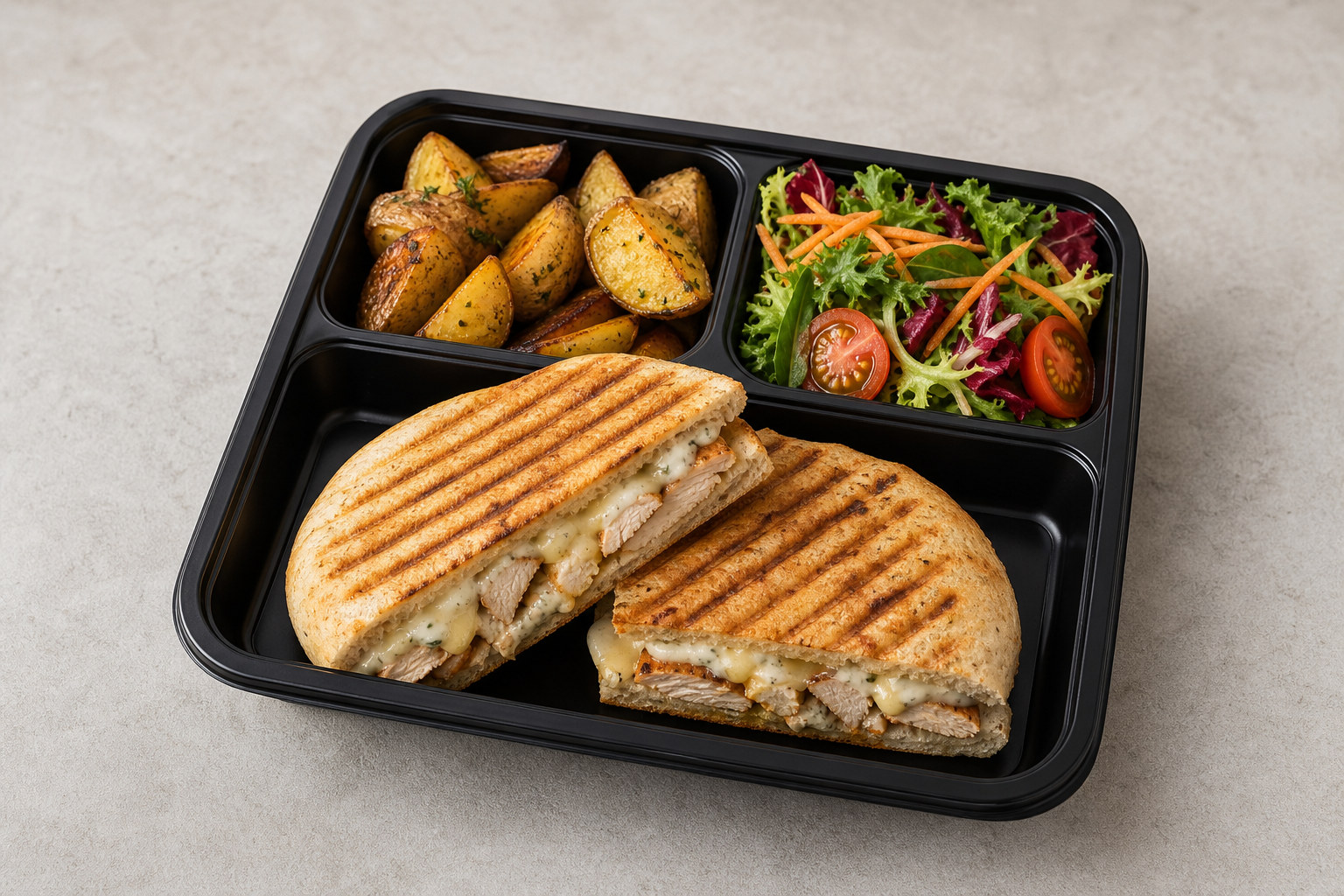 Photorealistic EE Chicken panini cafe P08 food image by VDAMO
