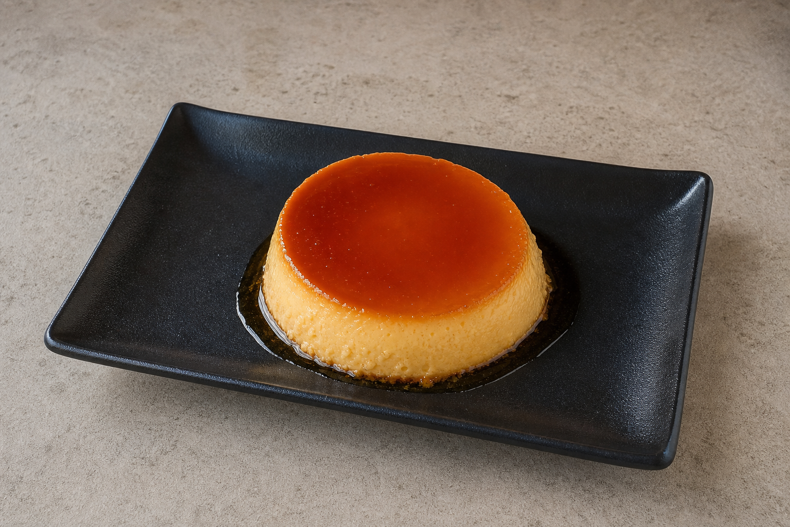 Photorealistic EE Caramel custard dessert P02 food image by VDAMO