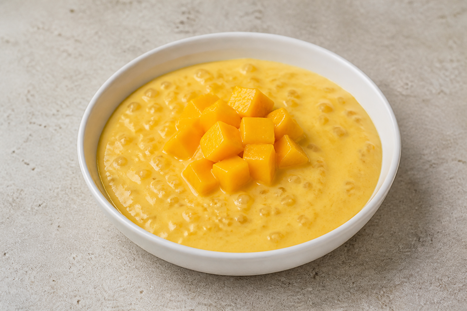Photorealistic EE Mango pudding cup dessert P04 food image by VDAMO