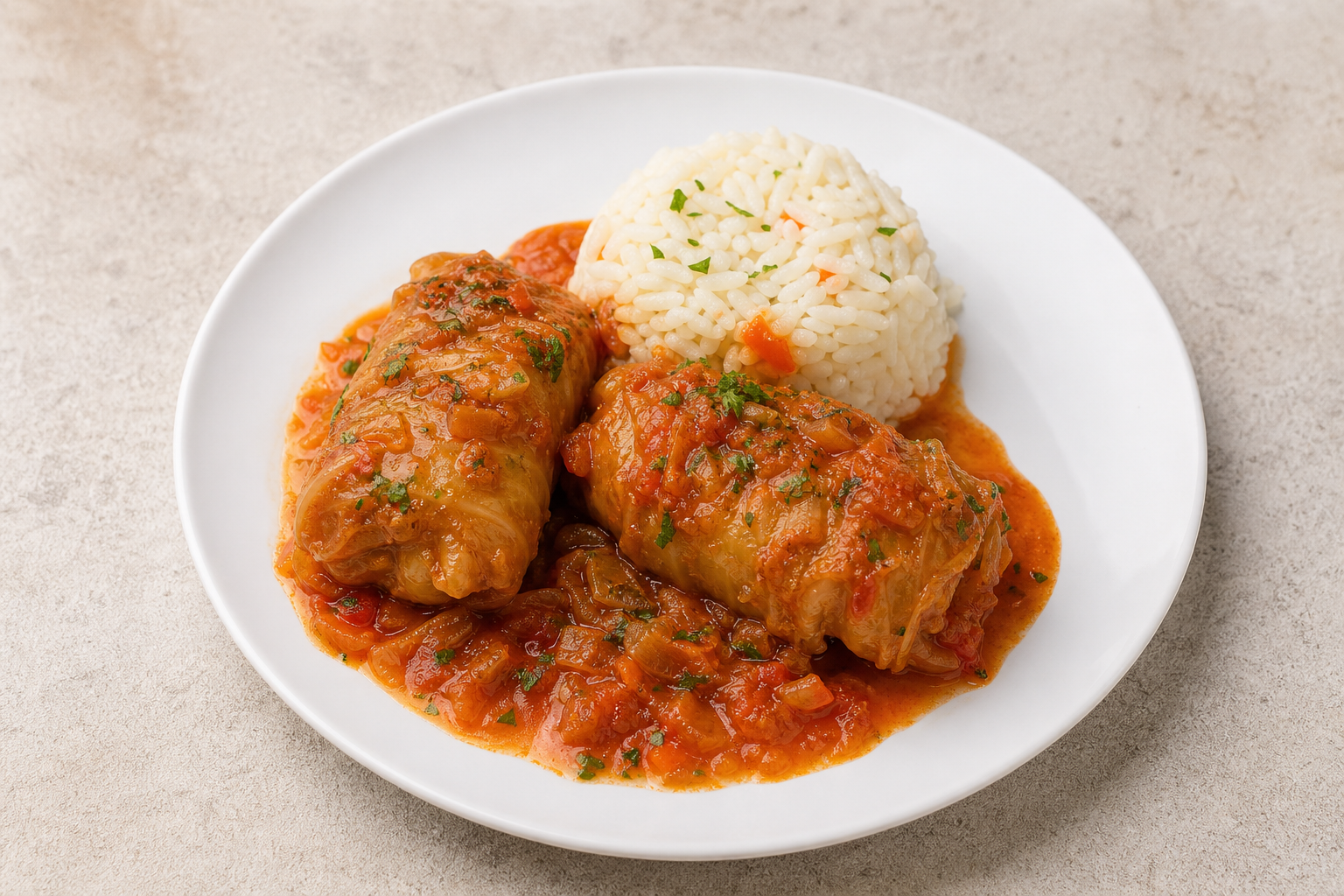Photorealistic EE Cabbage roll plate eastern-european P09 food image by VDAMO