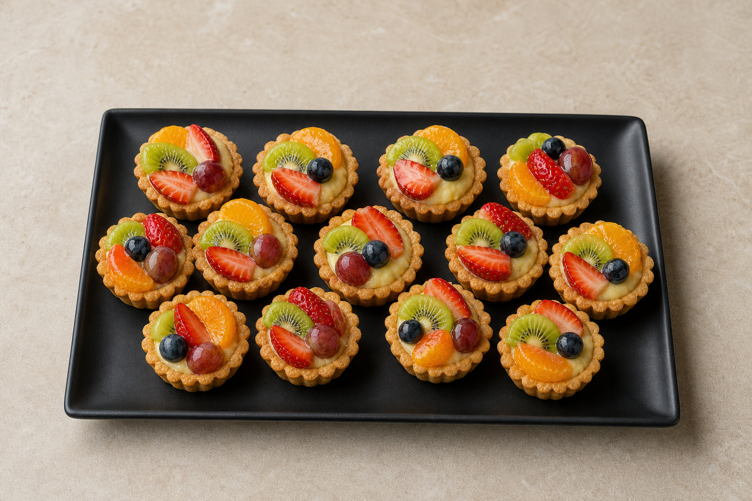 Photorealistic EG Mini fruit tart bakery P02 food image by VDAMO