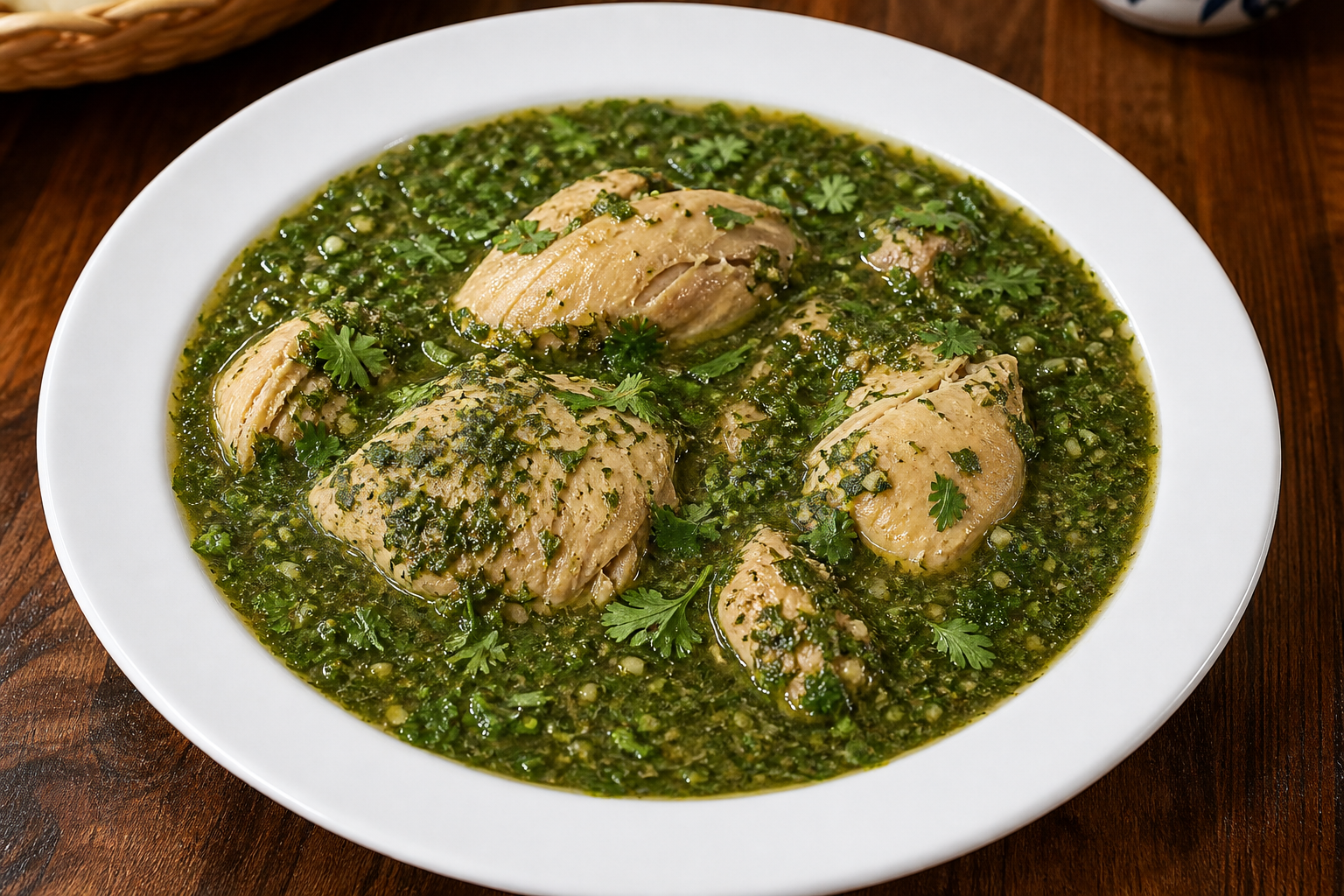 Molokhia chicken