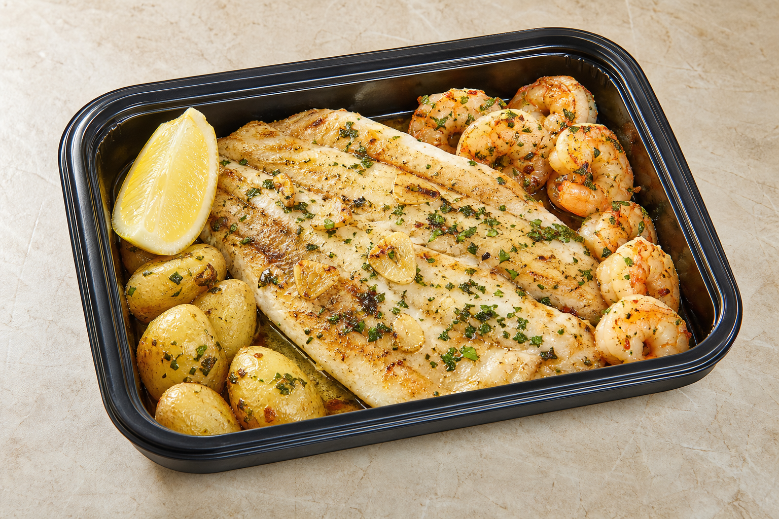ES Grilled fish fillet seafood P06 — Spain dish