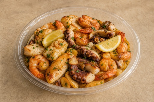 Photorealistic ES Mixed seafood platter seafood P07 food image by VDAMO