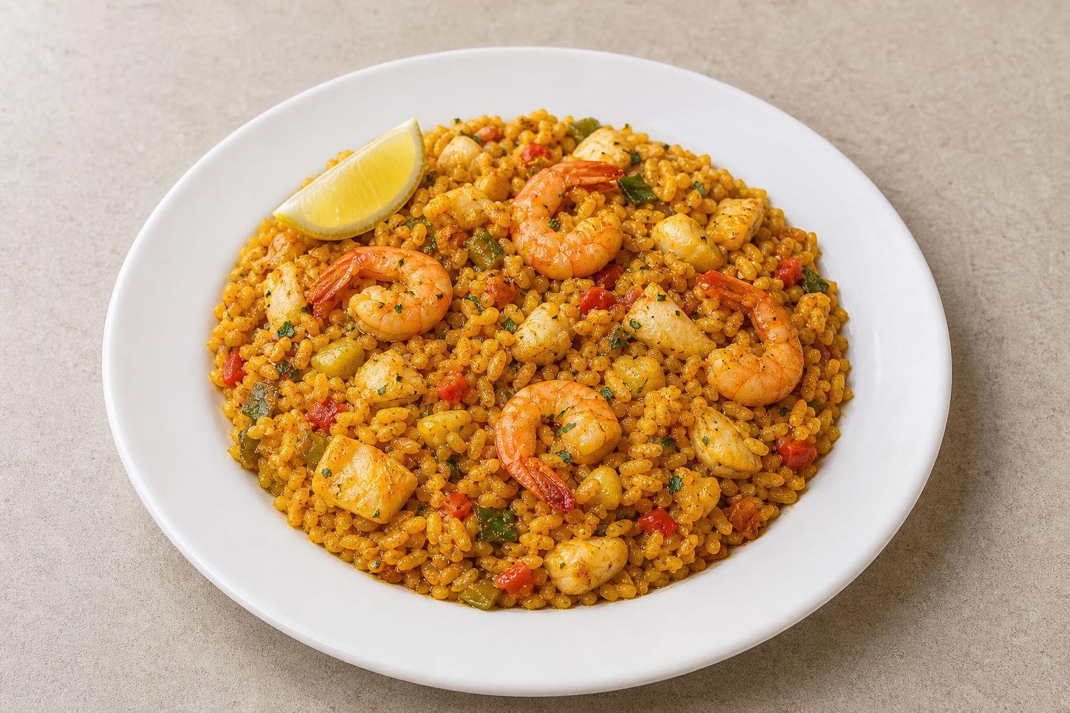 ES Seafood rice plate seafood P01 — Spain dish