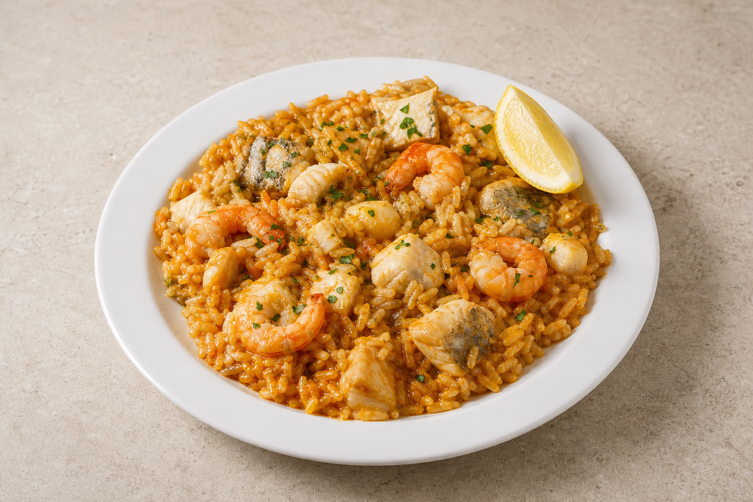 ES Seafood rice plate seafood P09 — Spain dish