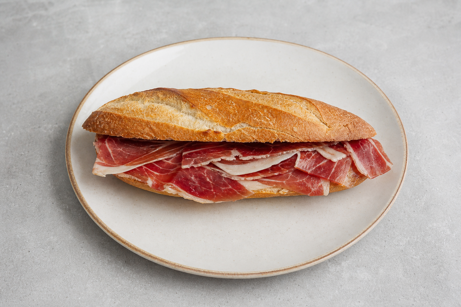 Photorealistic Bocadillo de jamon P10 food image by VDAMO