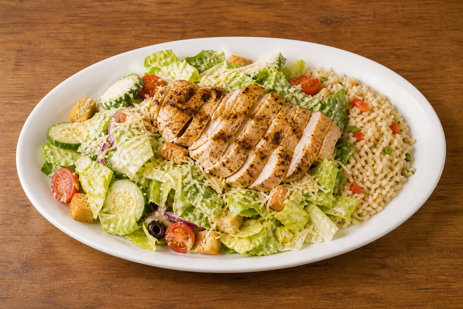 Photorealistic ES Caesar salad chicken western P03 food image by VDAMO