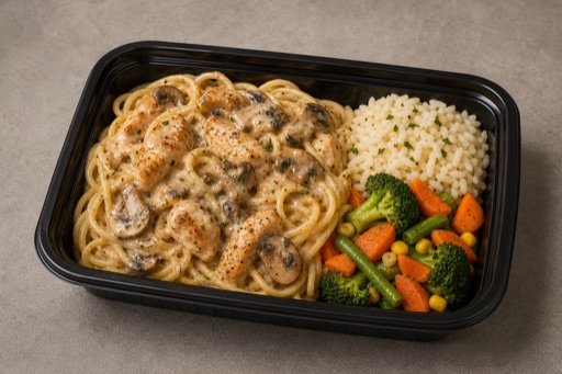 ES Creamy mushroom pasta western P06 — Spain dish