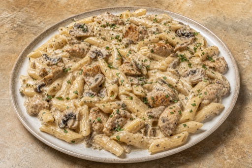ES Creamy mushroom pasta western P10 — Spain dish