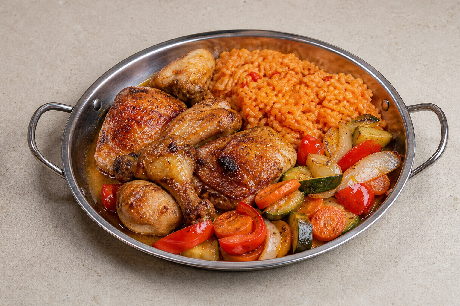 ES Roast chicken meal western P05 — Spain dish