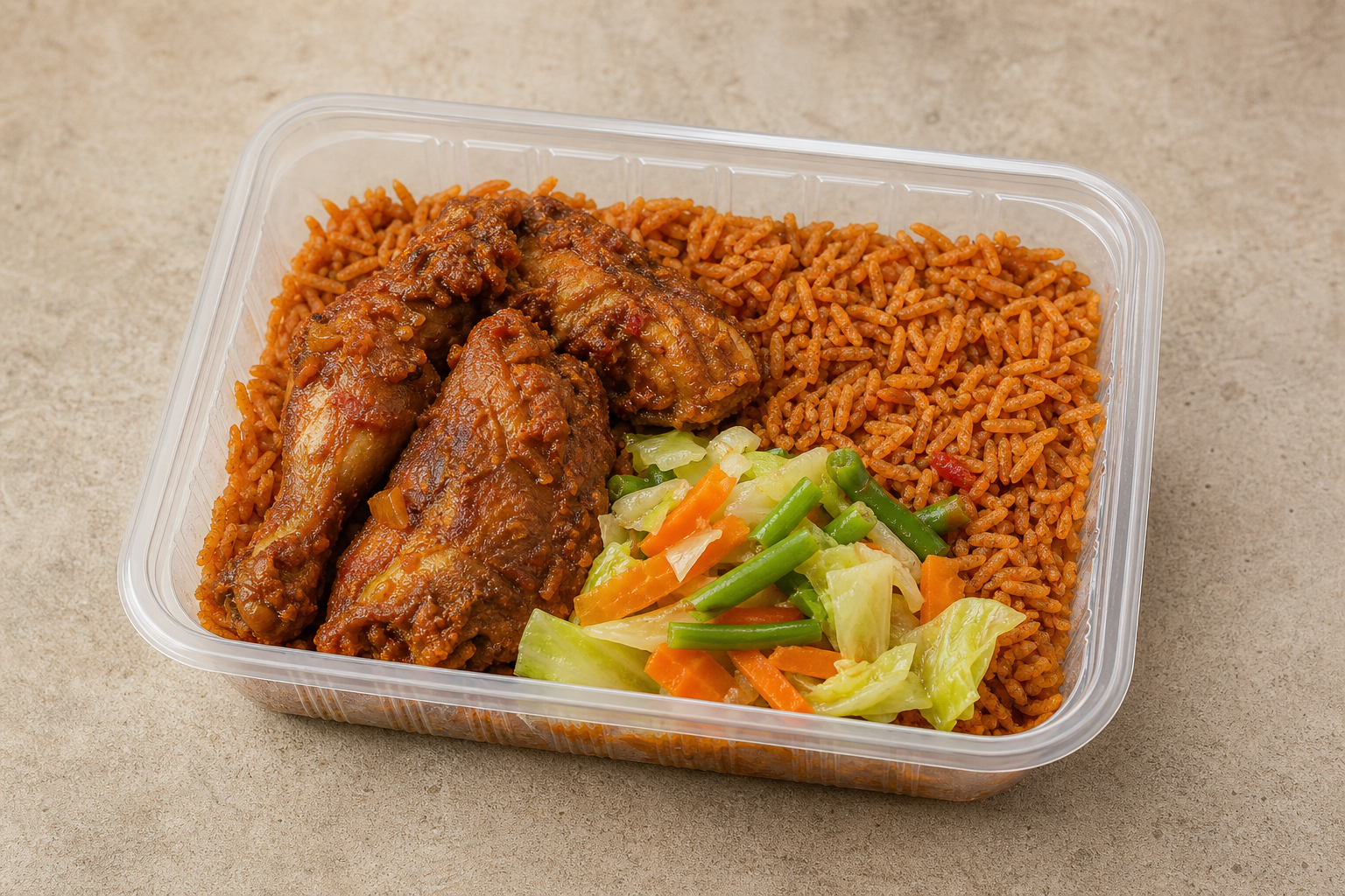ET Jollof chicken plate african P07 — Ethiopia dish