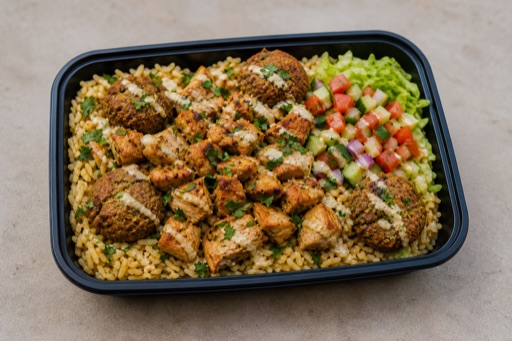ET Falafel rice bowl middle-eastern P06 — Ethiopia dish