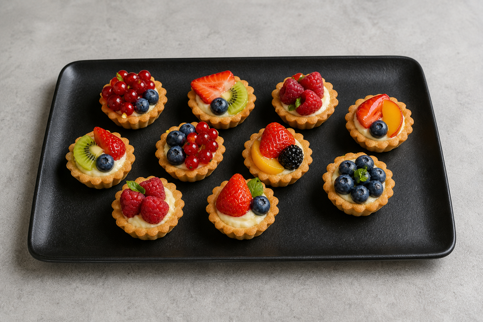 Photorealistic FI Mini fruit tart bakery P02 food image by VDAMO