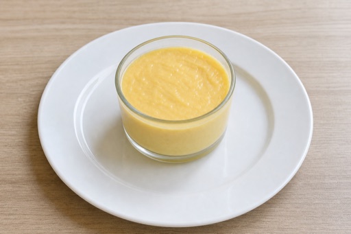 Photorealistic FI Mango pudding cup dessert P01 food image by VDAMO