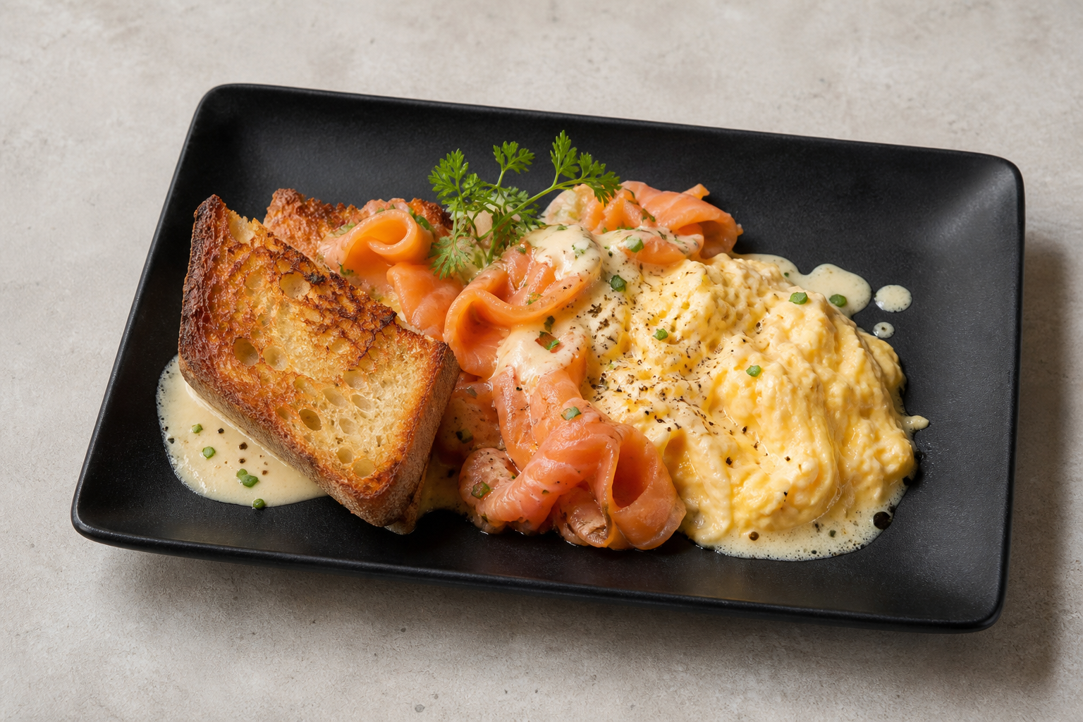 Photorealistic FR Breakfast egg plate cafe P02 food image by VDAMO