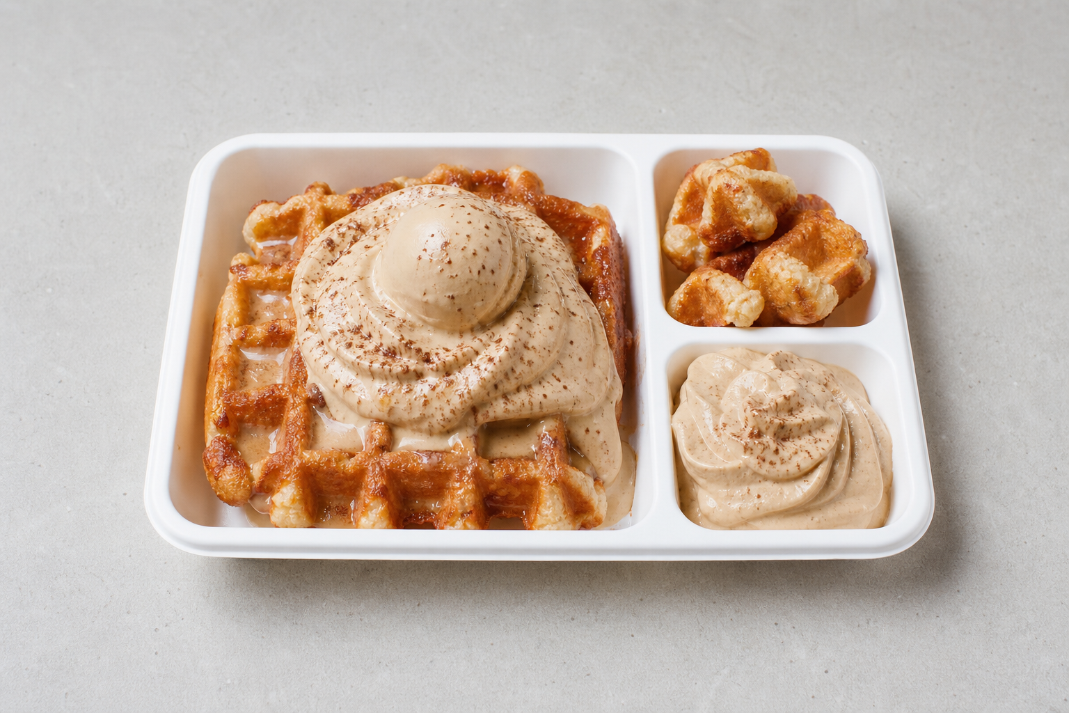 FR Cafe waffle plate cafe P08 — France dish