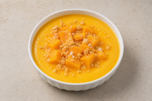 Photorealistic FR Mango pudding cup dessert P04 food image by VDAMO