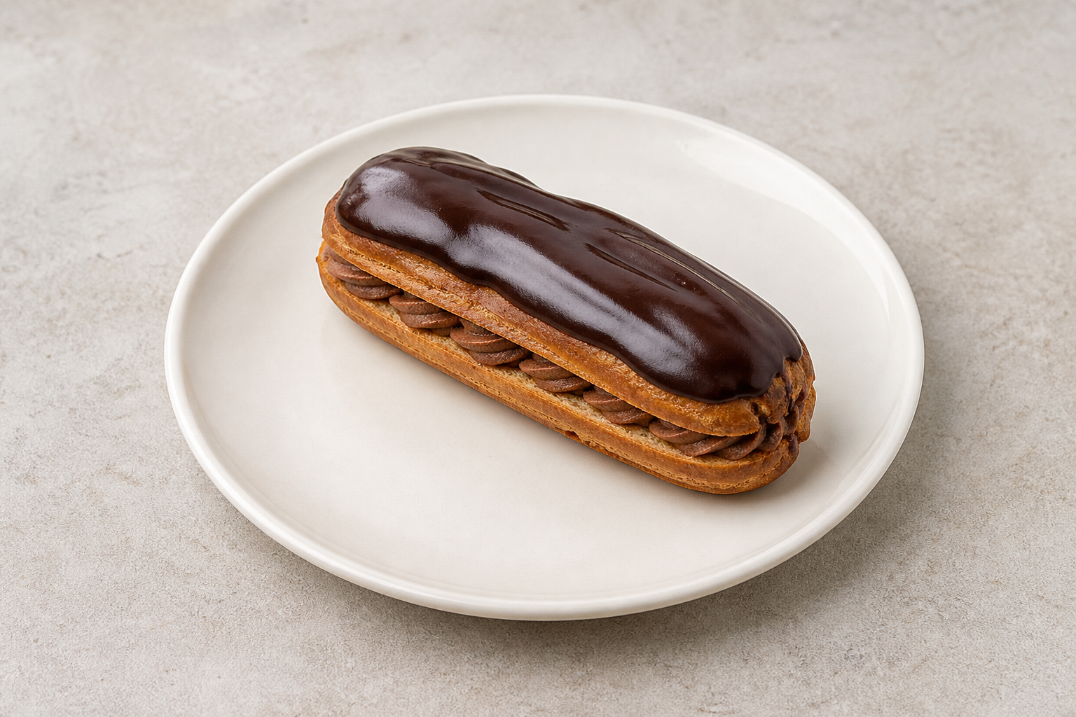Photorealistic Chocolate eclair P09 food image by VDAMO