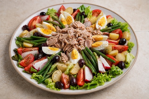 Photorealistic Nicoise salad P10 food image by VDAMO