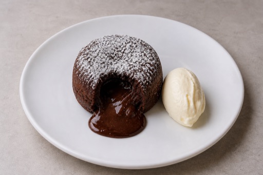 GB Chocolate lava cake dessert food image by VDAMO