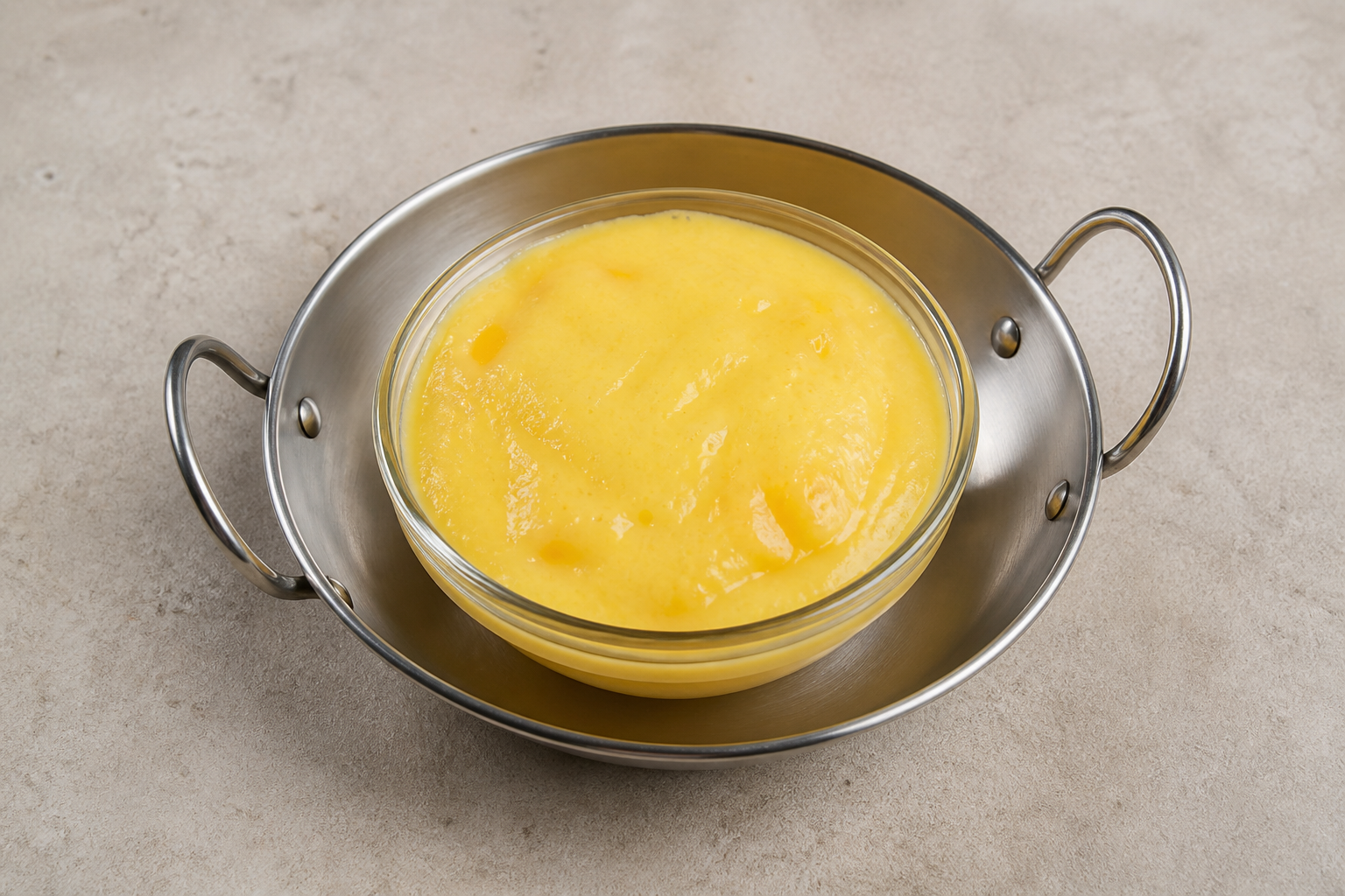 Photorealistic GB Mango pudding cup dessert P05 food image by VDAMO